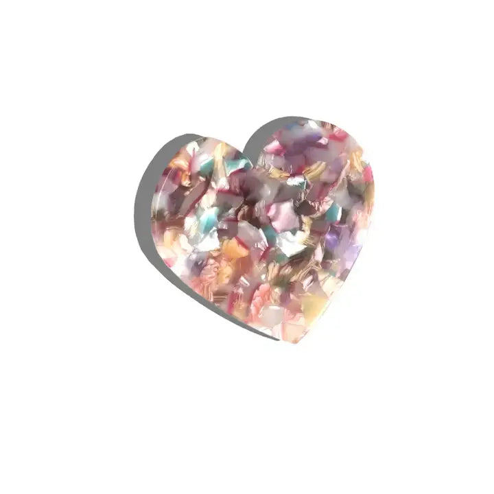 Heart Acetate Claw Hair Clip