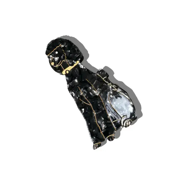 Hand-painted Poodle Dog Breed Claw Hair Clip | Eco-Friendly