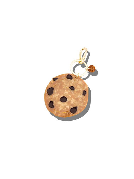 Hand-painted Chocolate Chip Cookie Bag Charm + Keychain