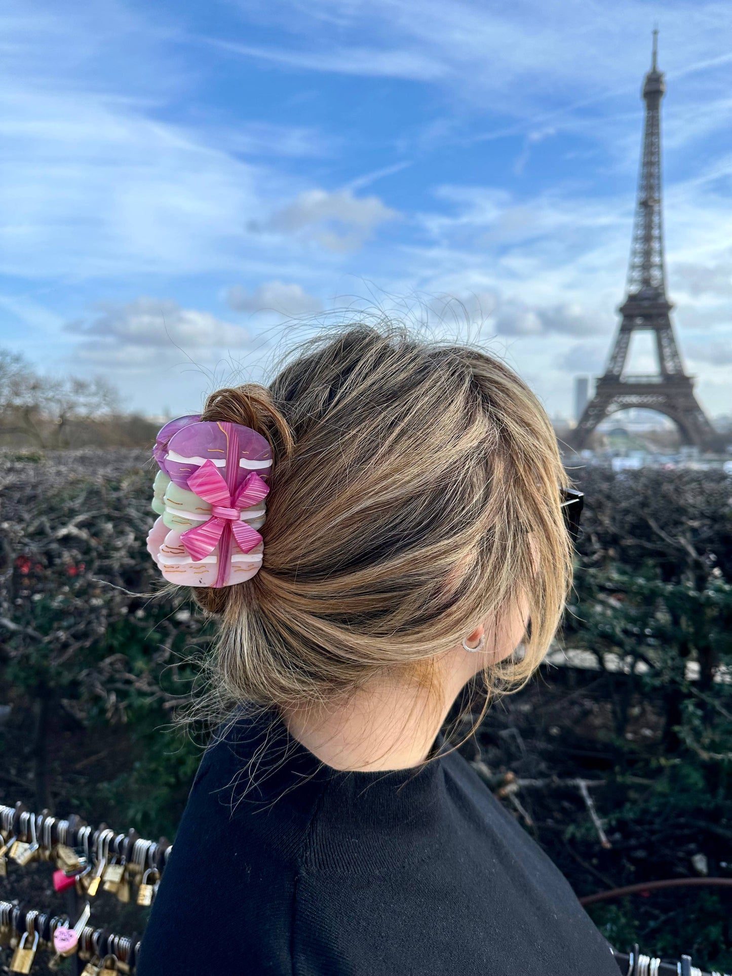 Hand-painted Macaron Dessert Claw Hair Clip | Eco-Friendly