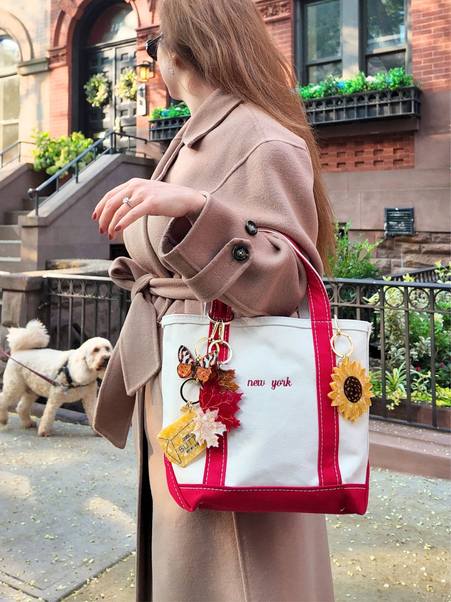 Hand-painted Butter Bag Charm + Keycharm | Eco-Friendly