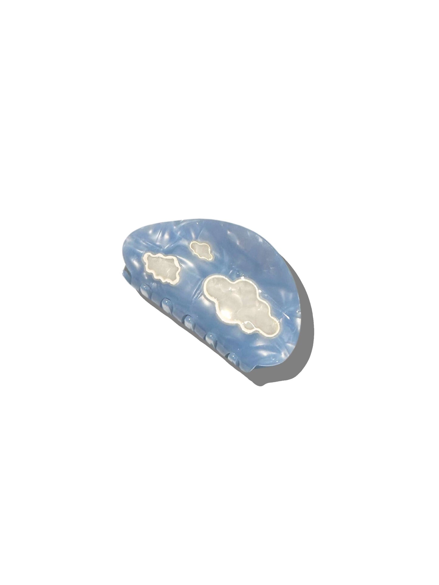 Hand-painted Blue Skies Cloud Claw Hair Clip | Eco-Friendly