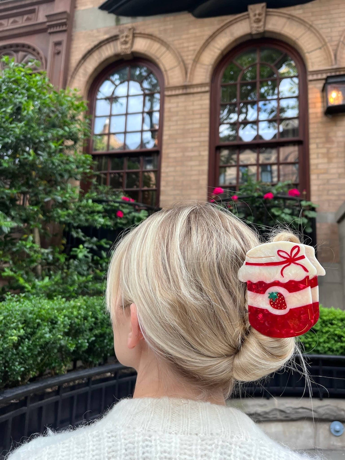 Hand-painted Strawberry Jam Claw Hair Clip | Eco-Friendly