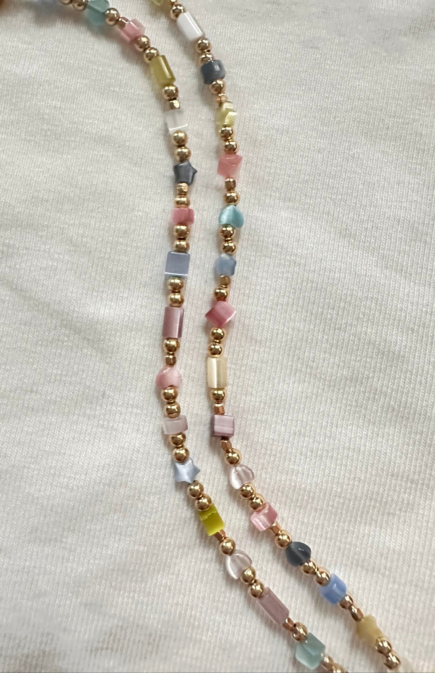 Cats Eye Gold Filled Beaded Bracelet with Clasp