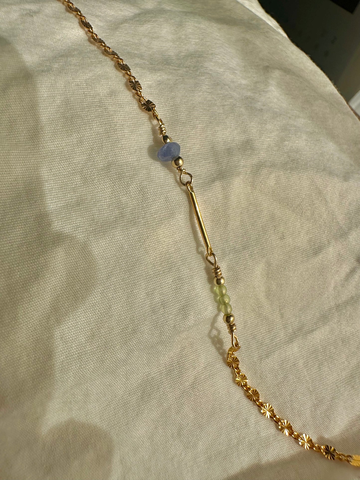 Peridot + Tanzanite Bracelet