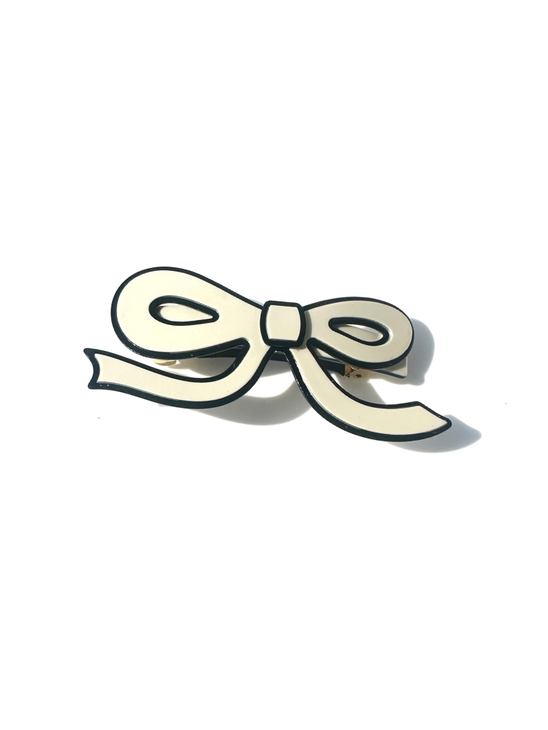 Handmade Acetate Bow French Barrette Clip