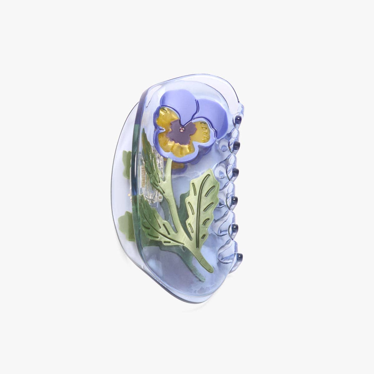 Viola Violet Pansy Flower Purple Acetate Hair Claw Clip