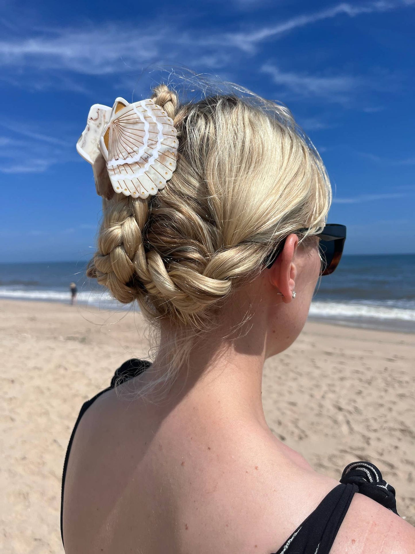 Hand-painted Seashell Claw Hair Clip | Eco-Friendly