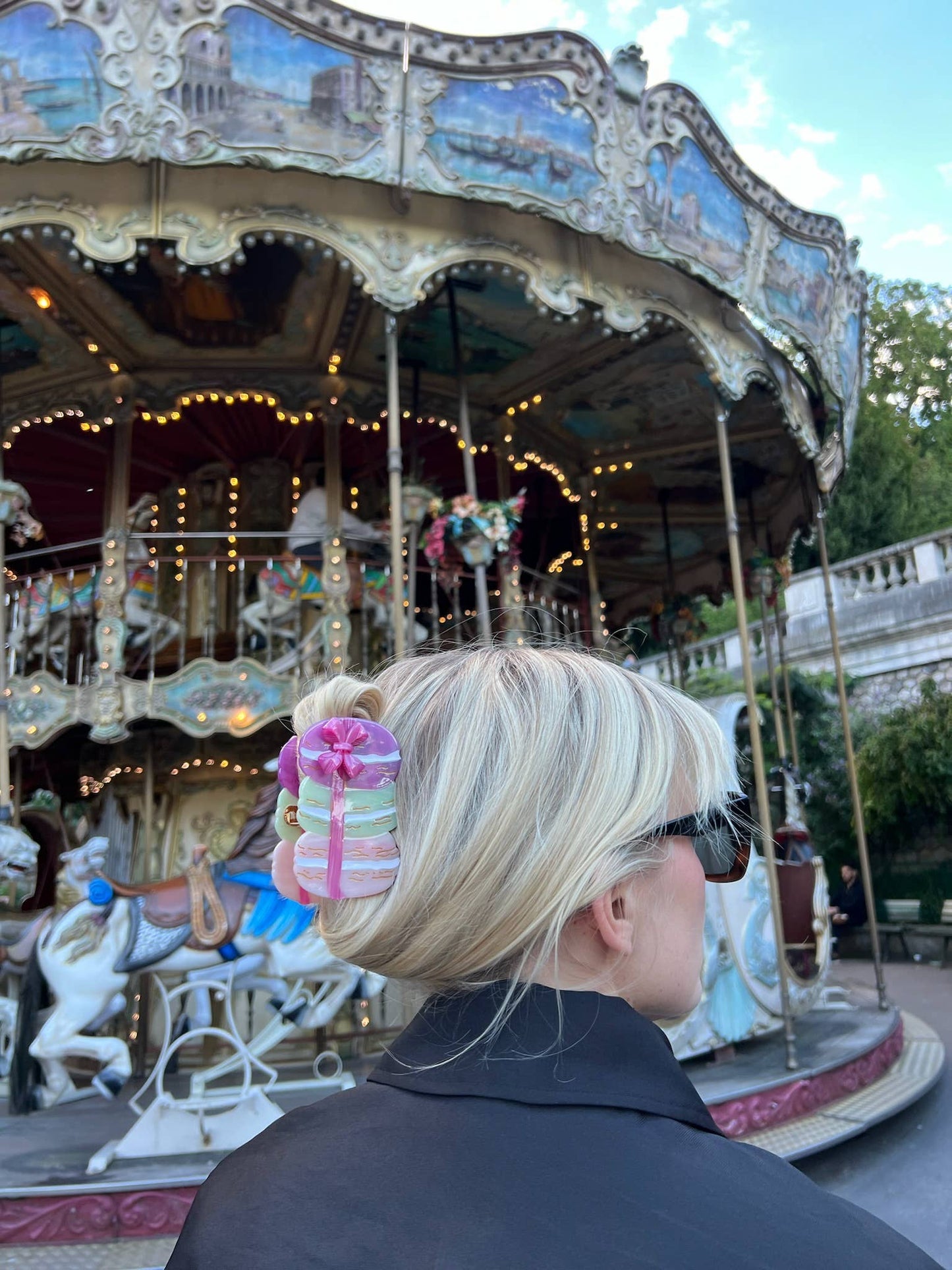 Hand-painted Macaron Dessert Claw Hair Clip | Eco-Friendly